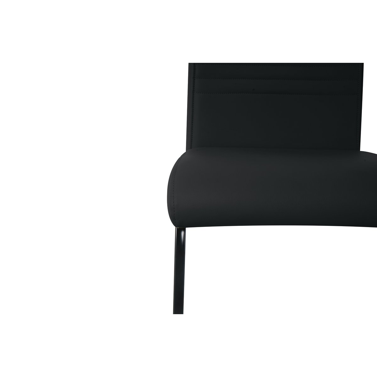 Stoelenset 2 stuks kunstleer sledeframe