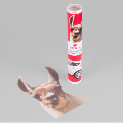 Raamsticker auto 29x19 cm Llama
