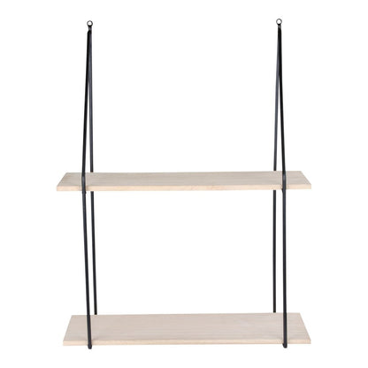 aag Plank - Staal, Paulownia, Zwart/Natuurlijk - 55x21x72 cm