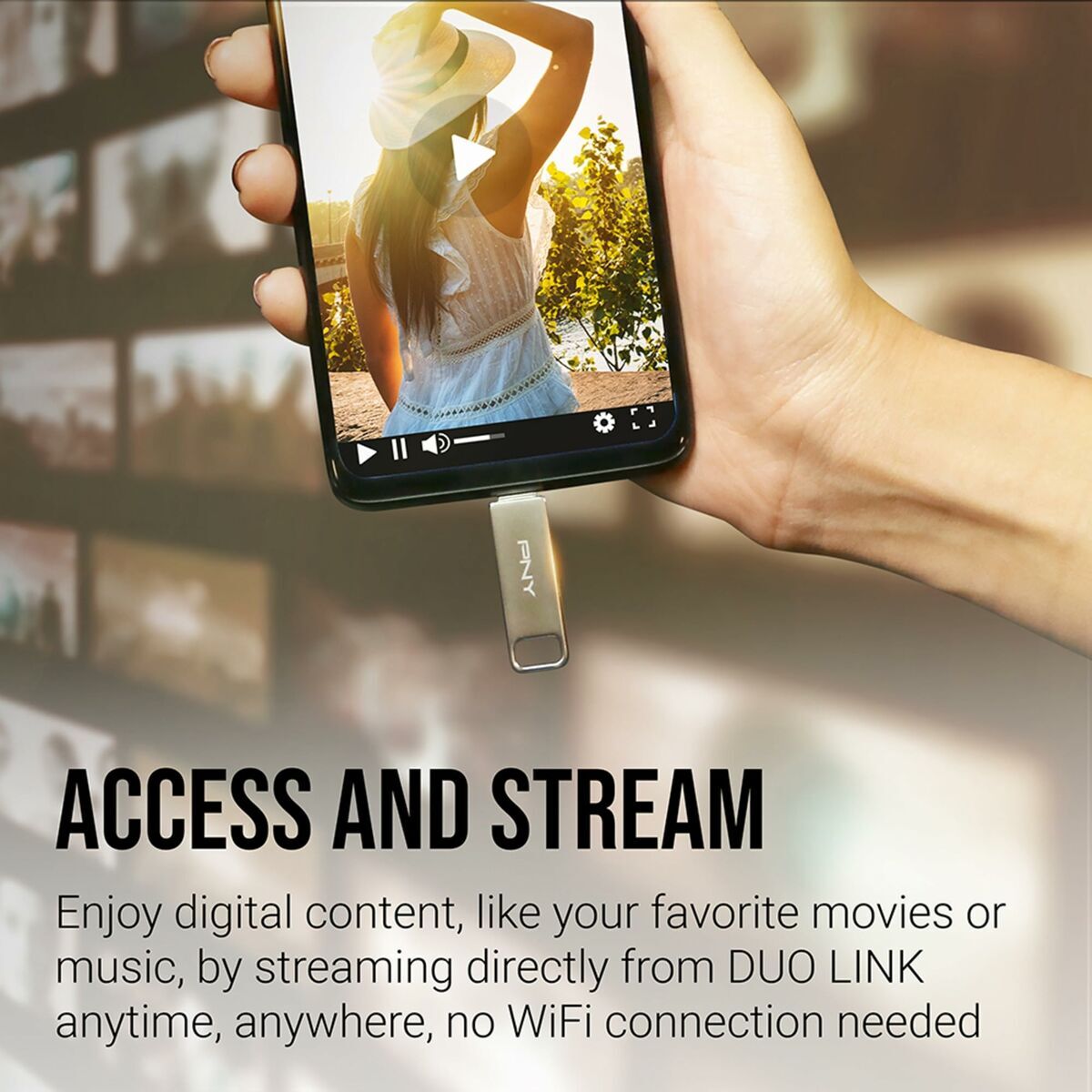 Pny Usb Stick Pny Pfdi64Gdulinktycg Zilverkleurig Staal 64 Gb