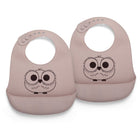Siliconen slabbetje 2-pack met print