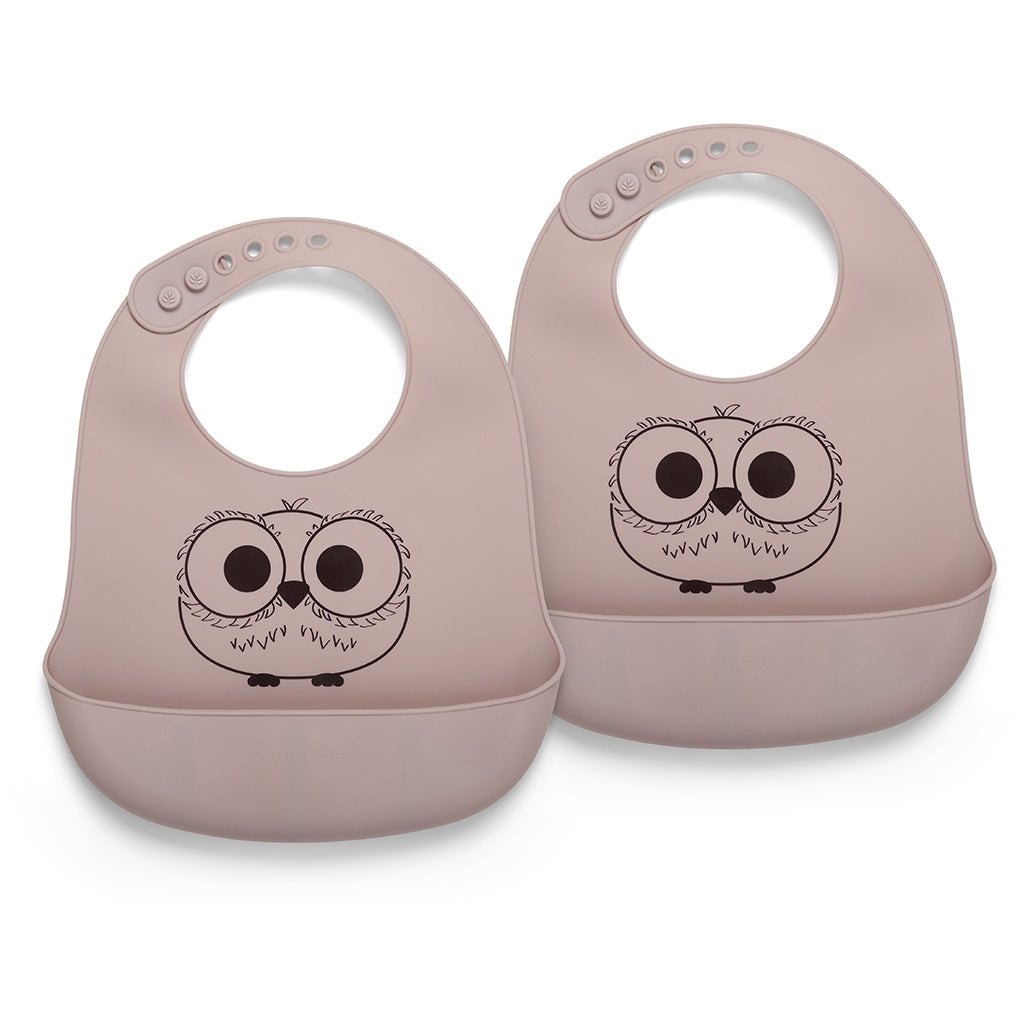 Siliconen slabbetje 2-pack met print