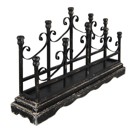 Kandelaar 46 cm zwart ijzer