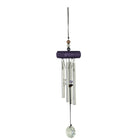 Windgong beukenhout metaal paars 27cm