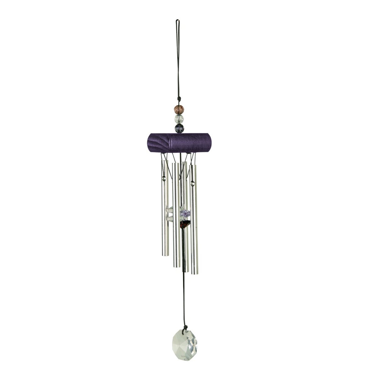 Windgong, Nature’s Melody, Gem Tunes, met Kristal, Paars, GTC11PP, ca 27cm.