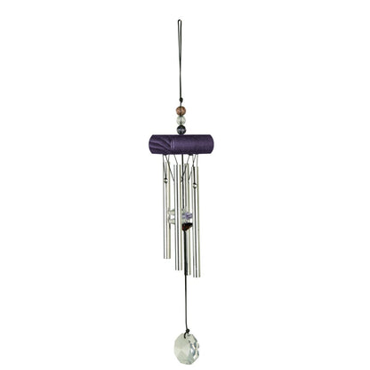 Windgong, Nature’s Melody, Gem Tunes, met Kristal, Paars, GTC11PP, ca 27cm.
