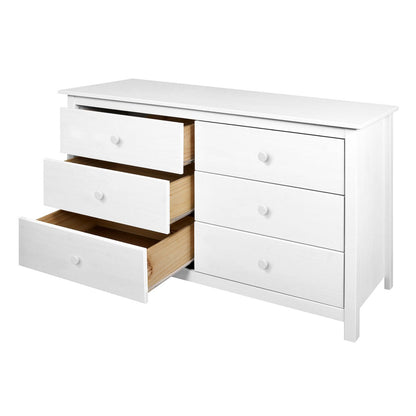 Dressoir massief dennenhout wit 130x45x80 cm