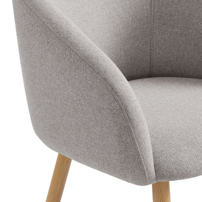 Fauteuilset 2 stuks structuurstof taupe