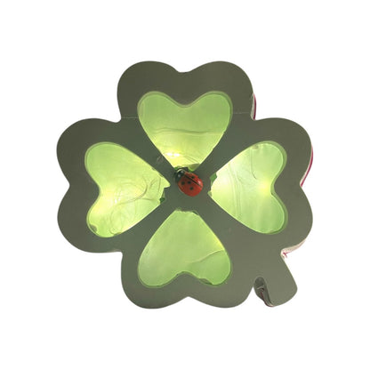 Klaverbladdecor lichtgevend 10 cm jesmonite