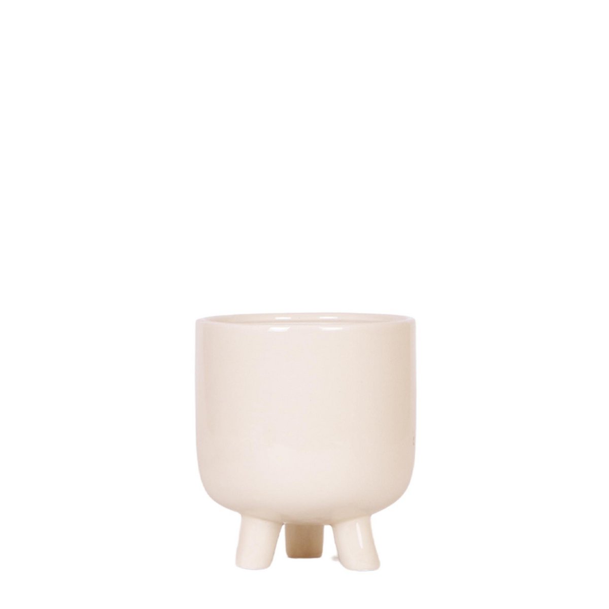 Plantenpot keramiek Ø12 cm travertine beige
