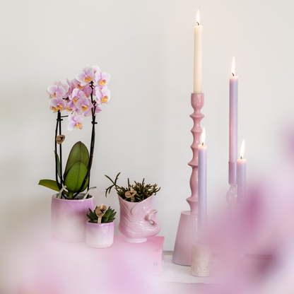 Sierpot visvorm keramiek roze Ø6 cm