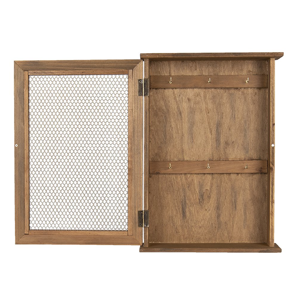 Sleutelkastje 28x9x40 cm bruin hout