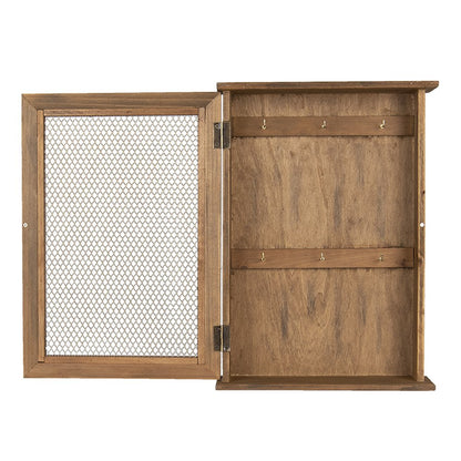 Sleutelkastje 28x9x40 cm bruin hout