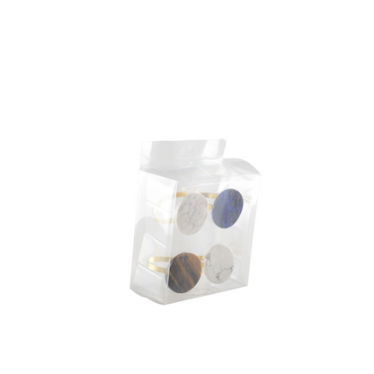 Servethouder steen multicolor set van 4