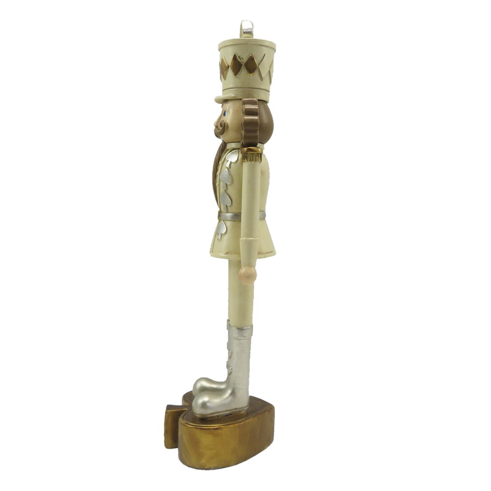 Notenkraker beeld 24 cm beige bruin kunststof