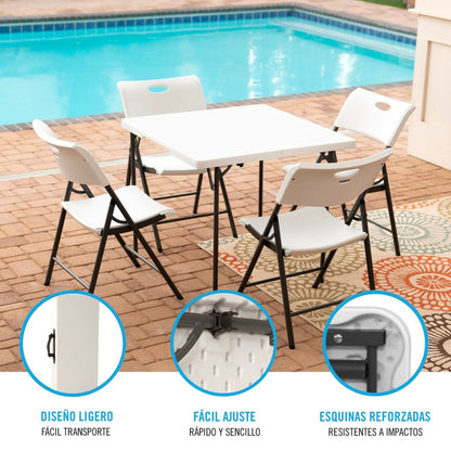 Lifetime Vouwtafel Lifetime Wit 86 X 74 X 86 Cm