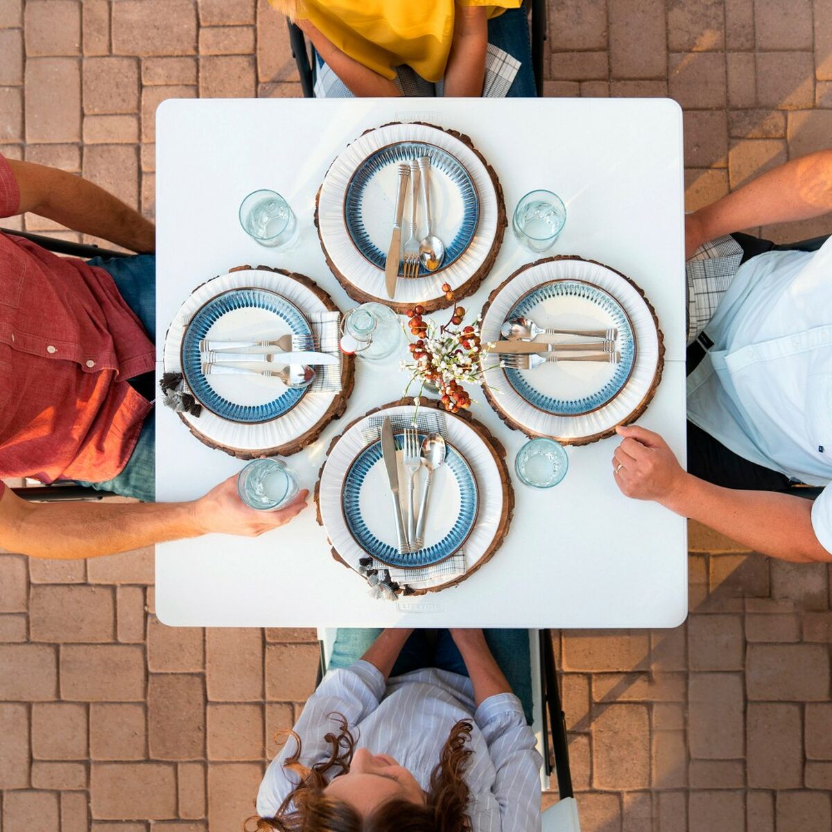 Lifetime Vouwtafel Lifetime Wit 86 X 74 X 86 Cm