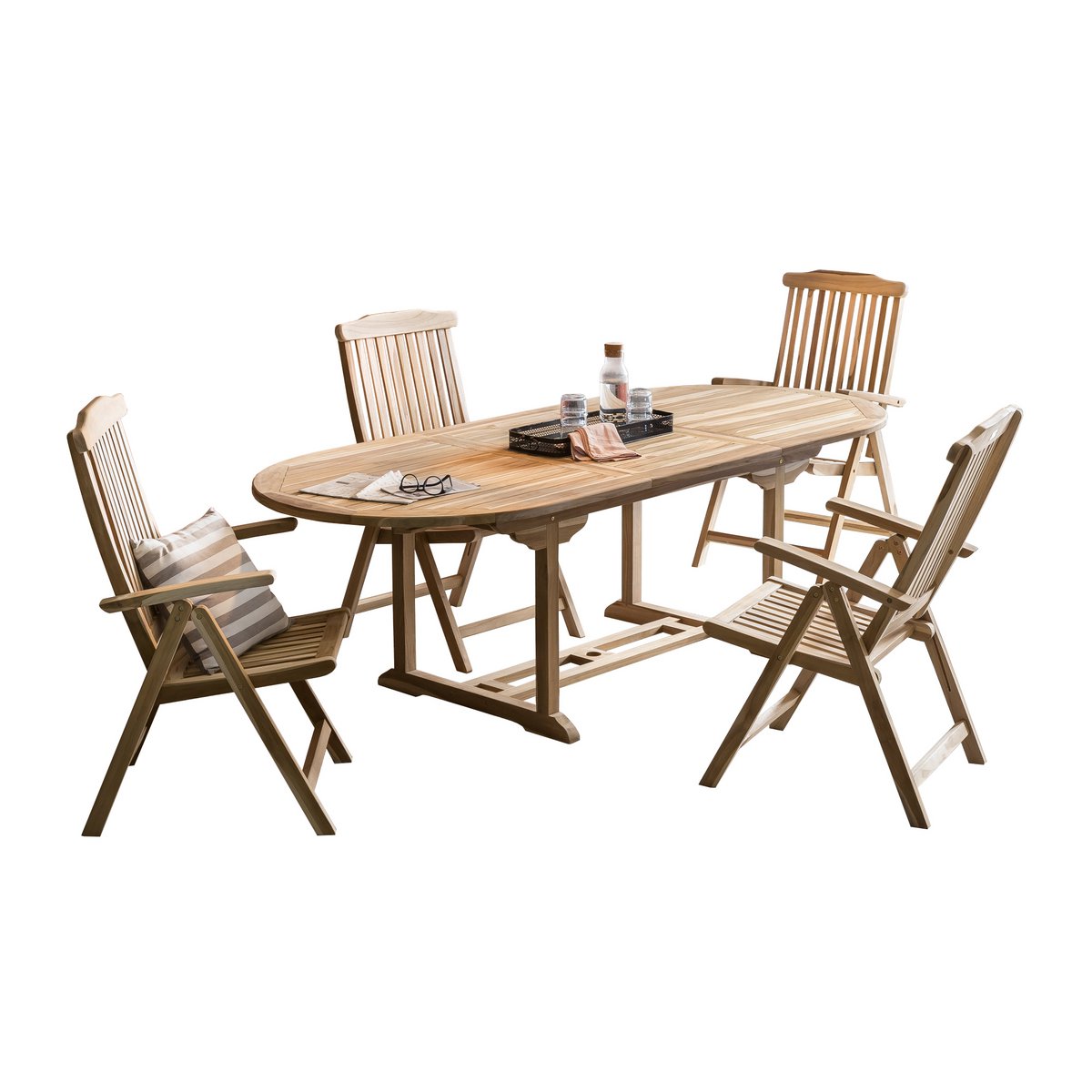 Zitgroep 5-delig met 4 fauteuils en tafel