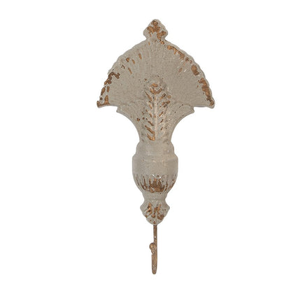 Wandhaak 16x4x33 cm metaal beige