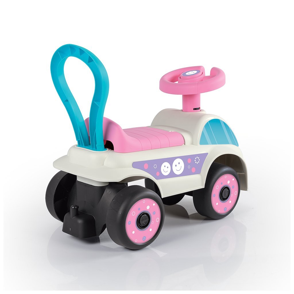Dolu Loopauto Roze/Wit