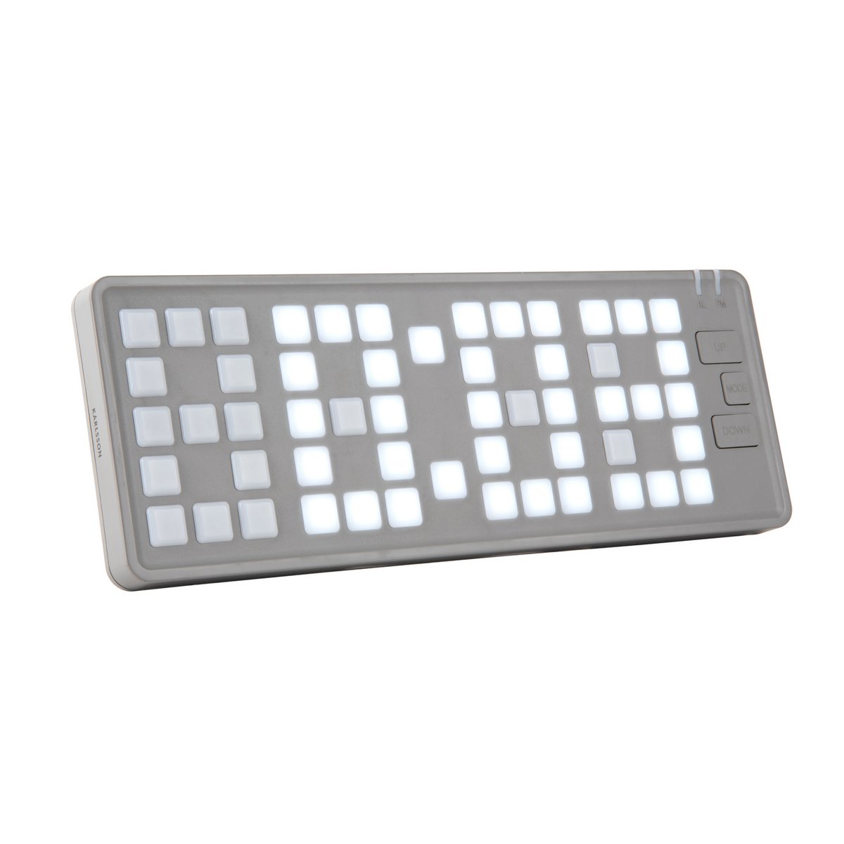 Wekker toetsenbord grijs plastic 23x8x23 cm