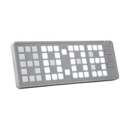 Wekker toetsenbord grijs plastic 23x8x23 cm