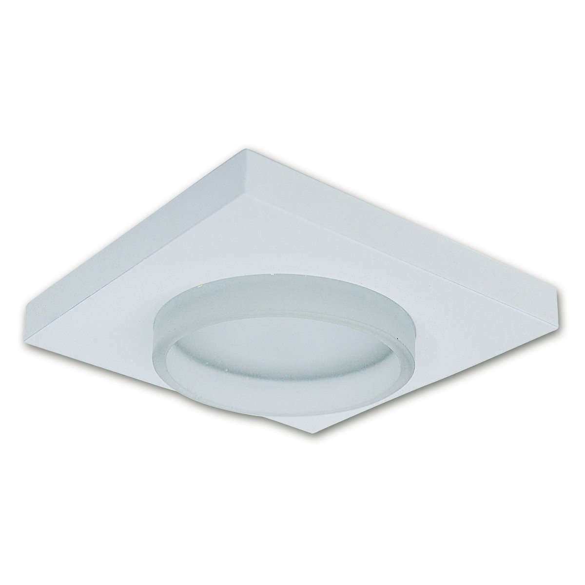 Inbouwspot aluminium 6W warm wit 8,5x8,5 cm