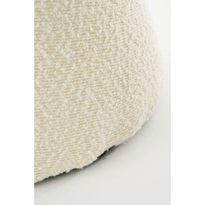 Poef H46 x Ø49 cm off white teddy stof