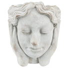 Bloempot hoofd Ø 11x20 cm grijs steen