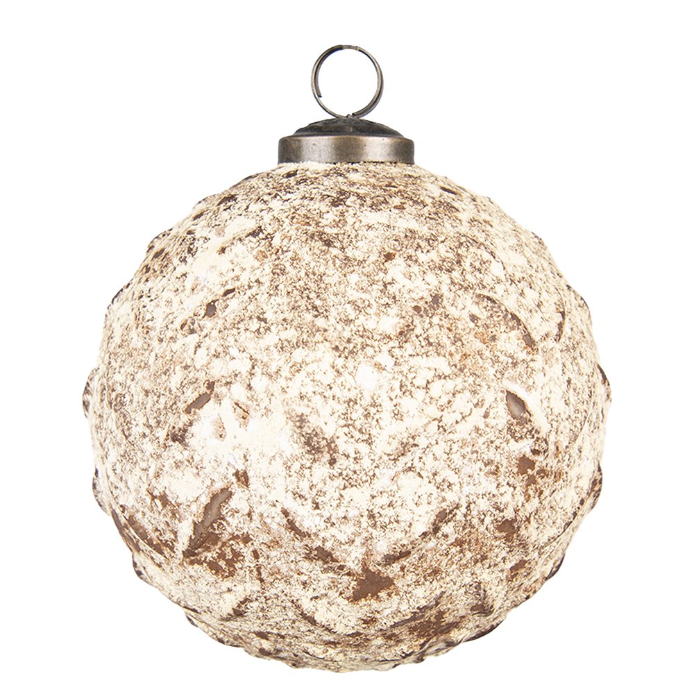 Kerstbal Ø 12 cm bruin glas