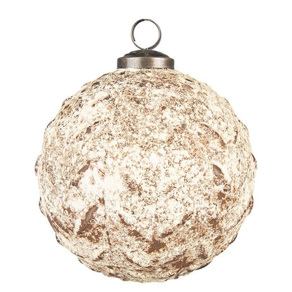 Kerstbal Ø 12 cm bruin glas
