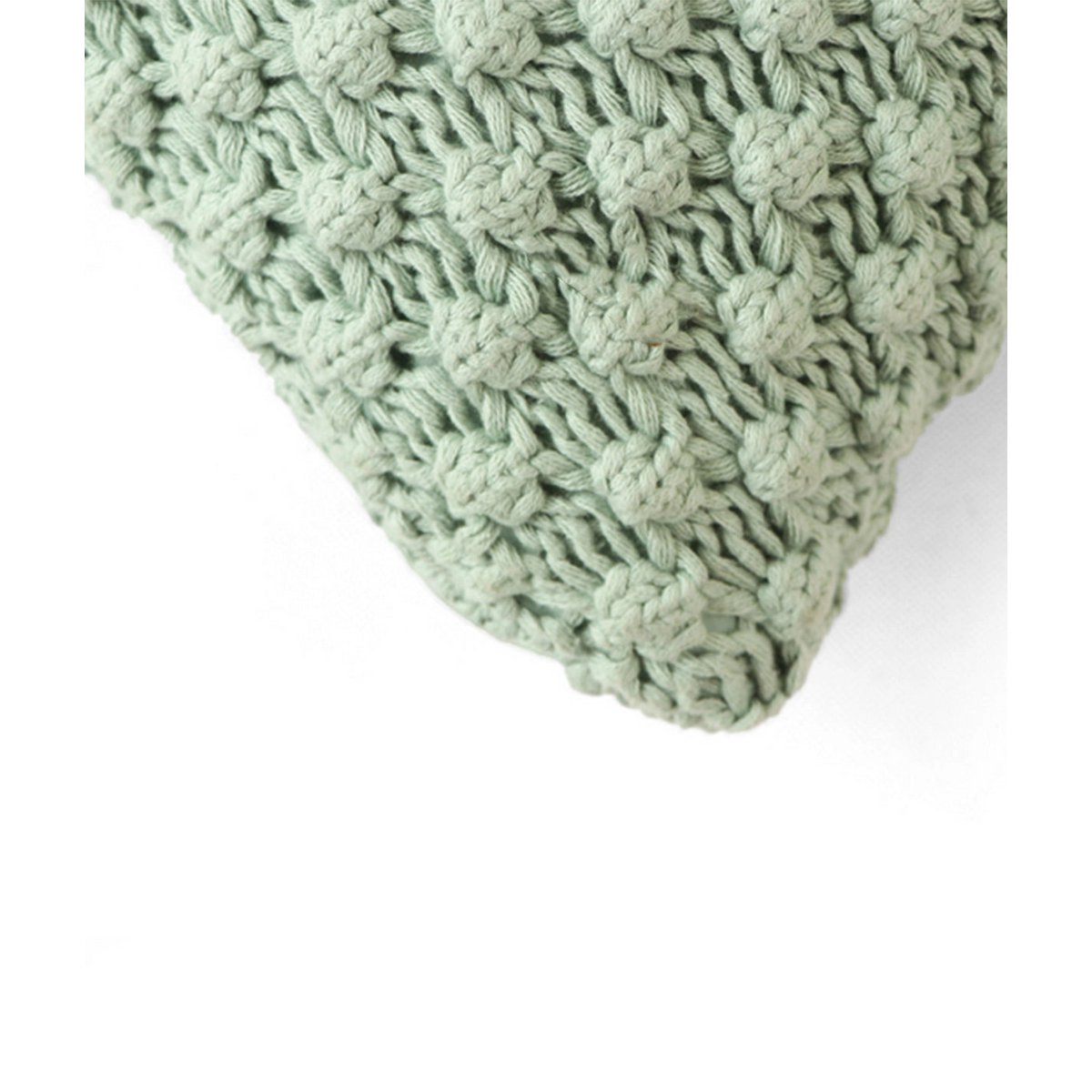 Kussenhoes 45x45 cm popcorn knit katoen mineraalblauw