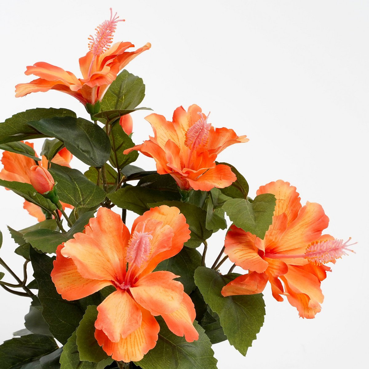 Kunstplant Hibiscus 40 cm oranje