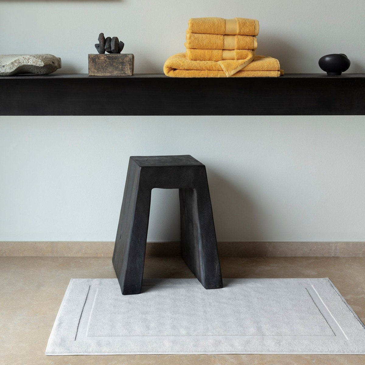 Badmat 60x100 cm katoen wit