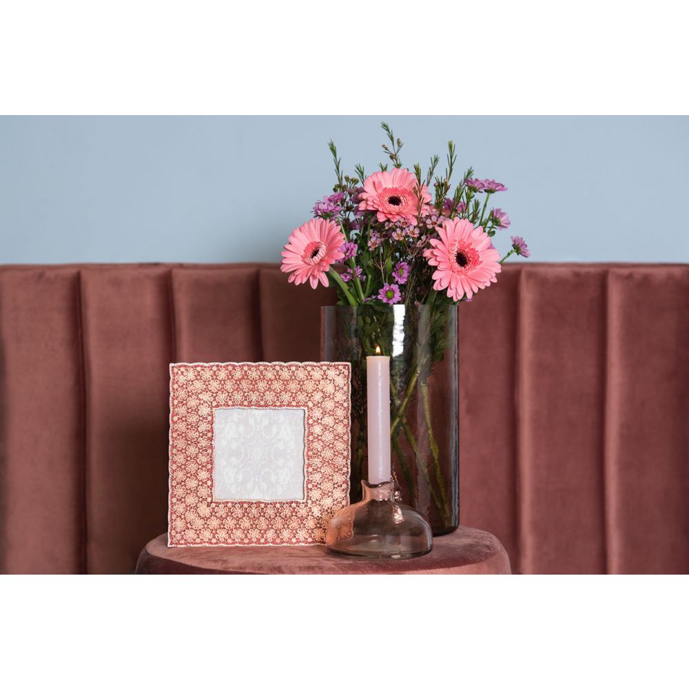 Vaas 8x11 cm roze glas