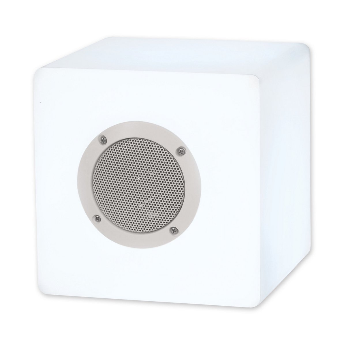 Bluetooth speaker kubus met LED kleurwisselaar metaal plastic