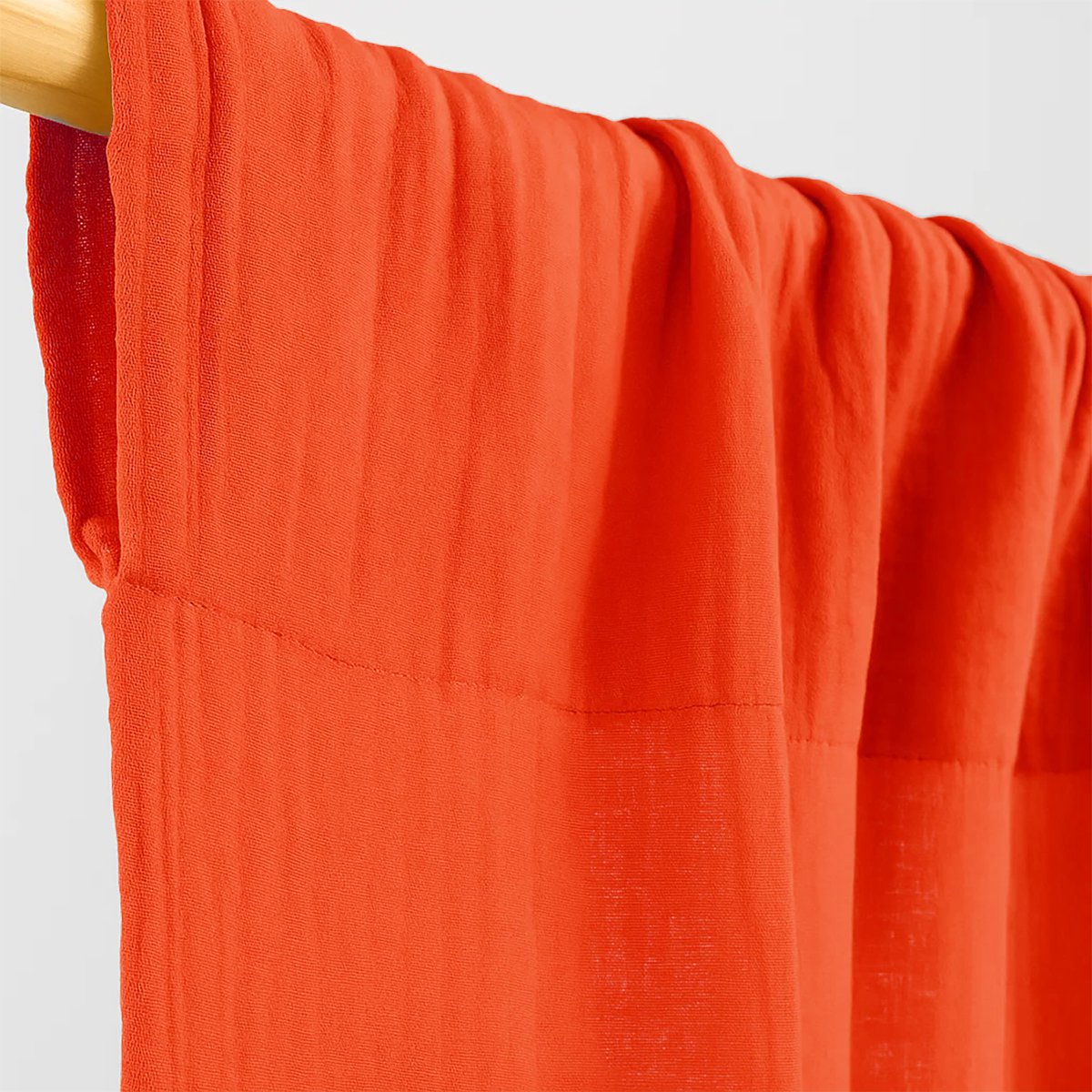 Gordijnen biologisch katoen rood 2x 65x260 cm