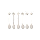 Theelepels zilver metaal 6 stuks 12,5 cm