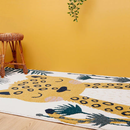 Kinder tapijt luipaard 120x170 cm velours