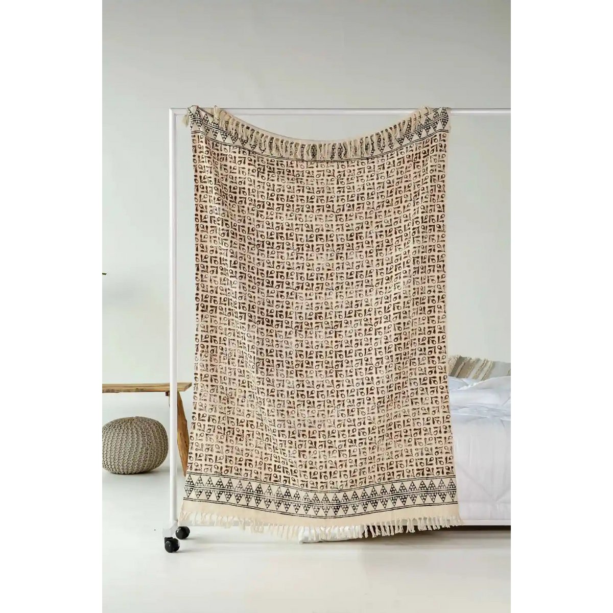 Plaid 125x180 cm katoen terracotta