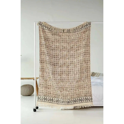 Plaid 125x180 cm katoen terracotta