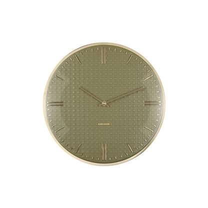 Wandklok 35 cm ijzer groen