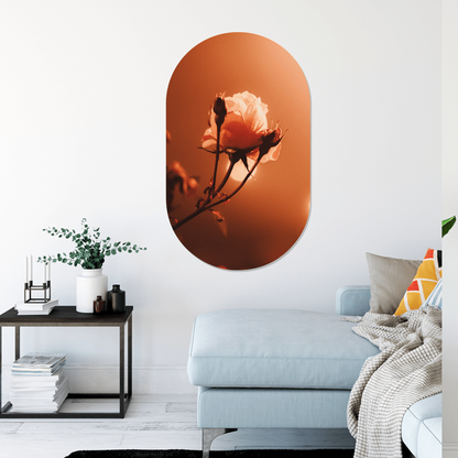 Muurovaal 90x55 cm Dibond Roségoud