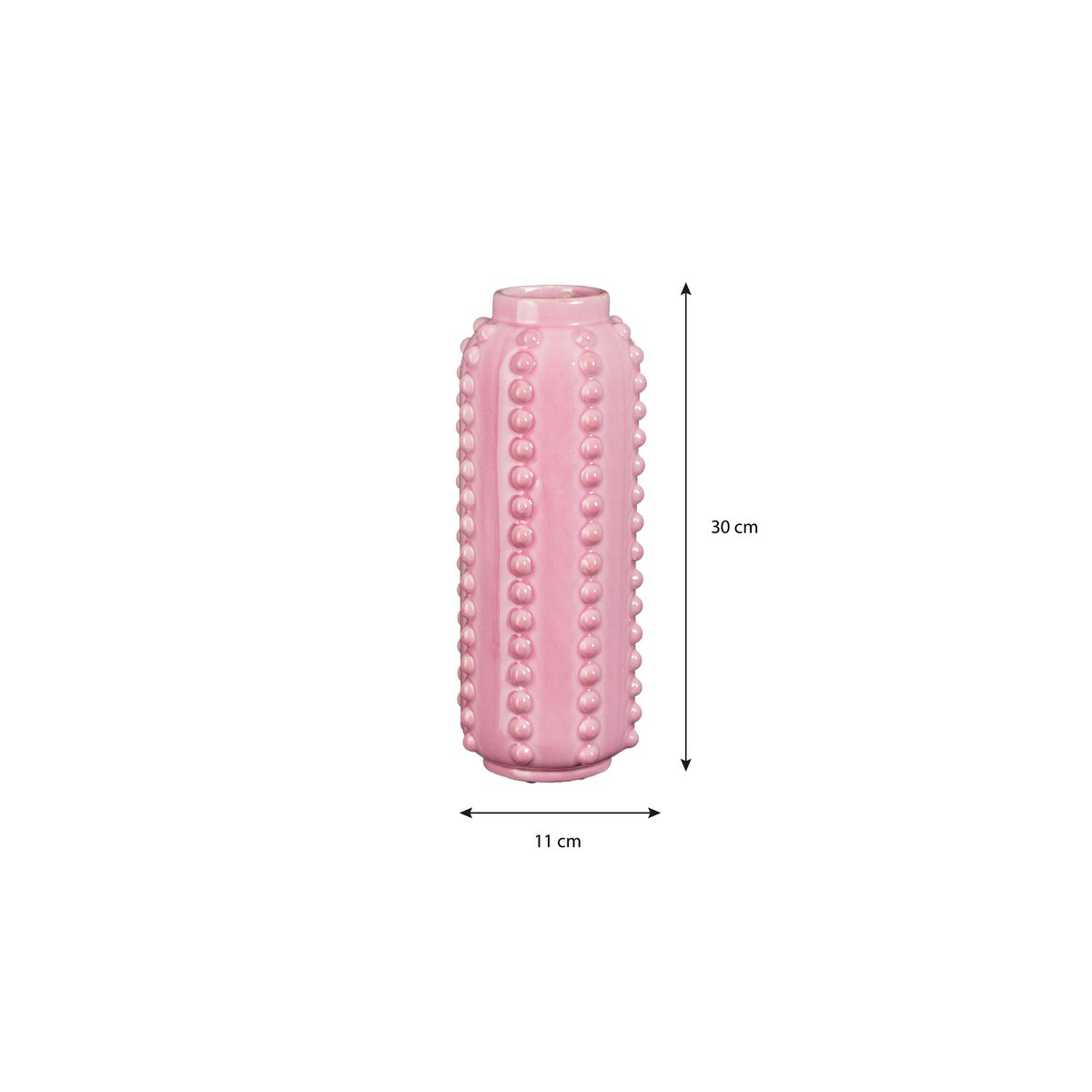 Vaas keramiek 30 cm roze