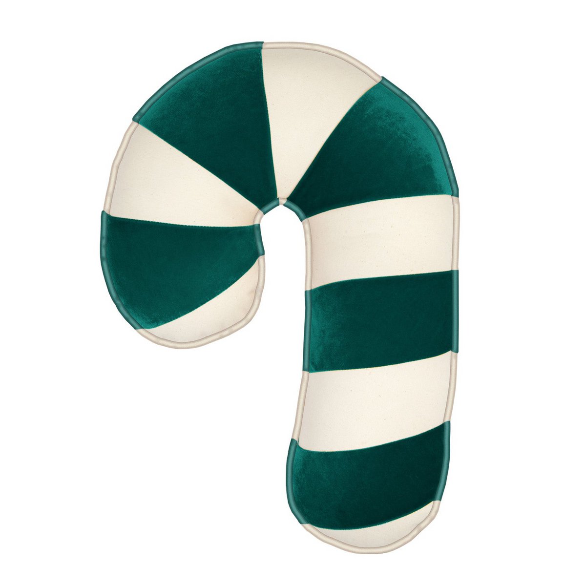 Sierkussen lollyvorm 45x30 cm groen velours katoen