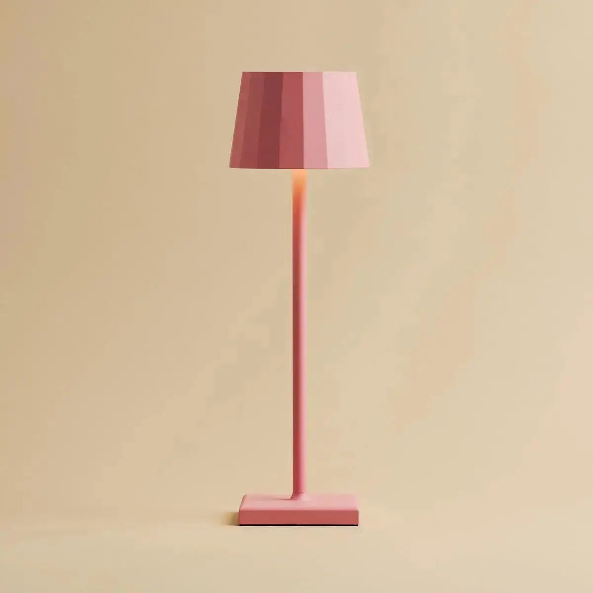 Tafellamp roze oplaadbaar metaal 38 cm