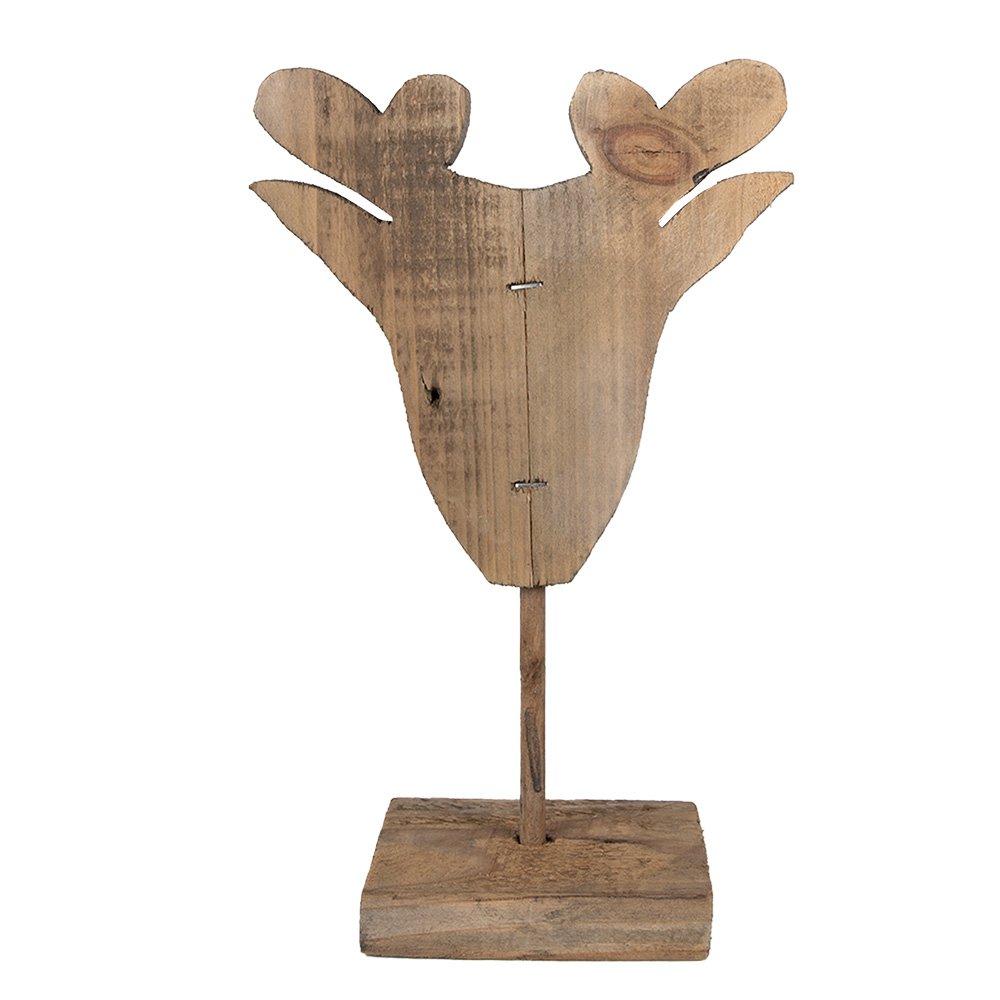 Houten rendier decoratie 16x8x25 cm bruin