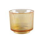 Kaarsenhouder glas ambré 10 cm