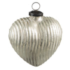 Christmas bauble 9x4x10 cm Silver Glass Christmas Decoration