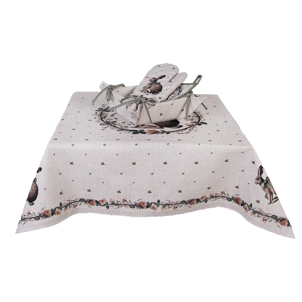 Pot holder 20x20 cm Beige Cotton